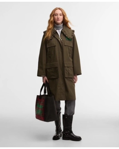 BARBOUR x GANNI Barbour x GANNI waterproof parka jacket