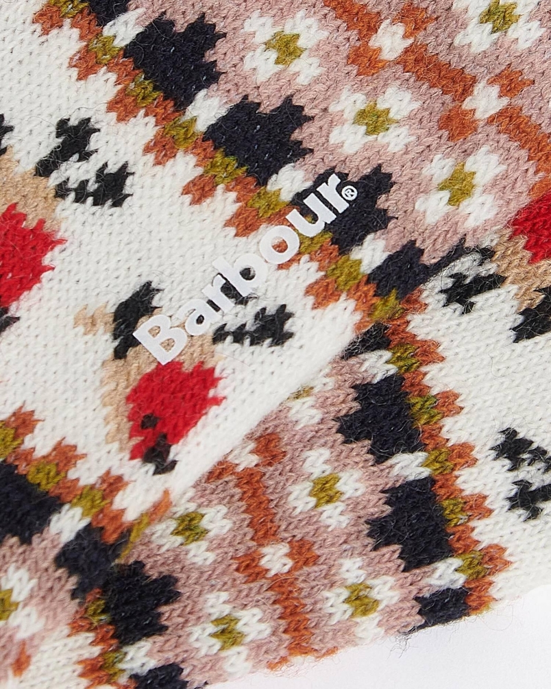 Barbour Robin fair isle sock pink