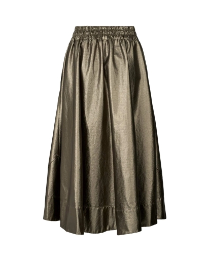 RABENS SALONER OTTAVIA FOILED RIPSTOP FULL SKIRT