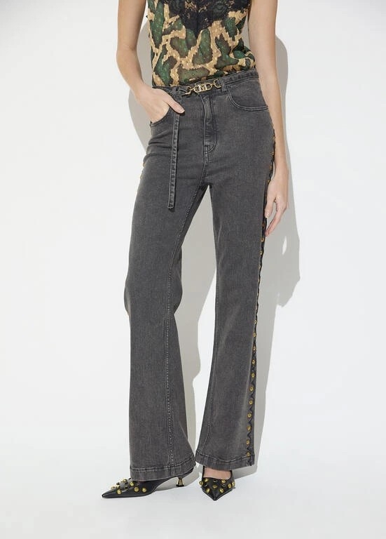 Lola Casademunt Jeans with side studs black