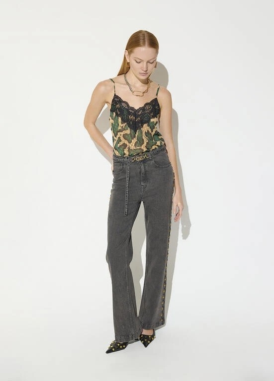 Lola Casademunt Jeans with side studs black