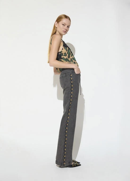 Lola Casademunt Jeans with side studs black
