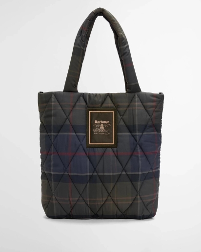BARBOUR Barbour Tartan Arlene quilted tote bag