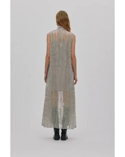Rabens Saloner Allison splash long dress silver grey