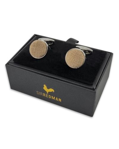Sir Redman Manchetknopen Jardin Chic taupe/zilver