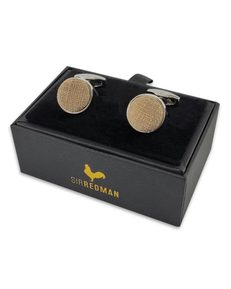 Sir Redman Manchetknopen Jardin Chic taupe/zilver