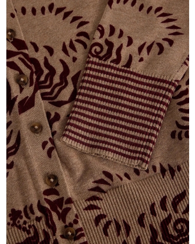 White Stuff Lois print cardigan nat mlt