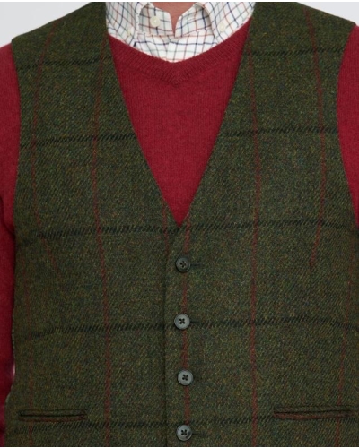 Wellington of Bilmore Tailor gilet green overcheck