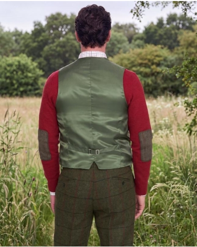 Wellington of Bilmore Tailor gilet green overcheck