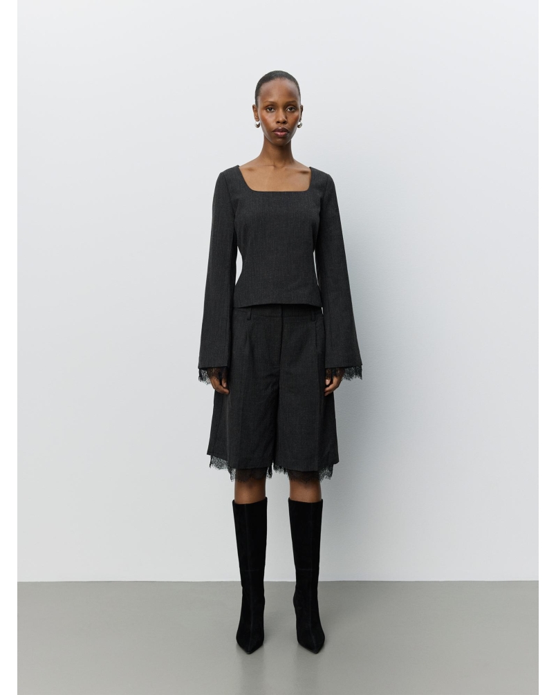 Sofie Schnoor Lacia bermuda shorts dark grey melange