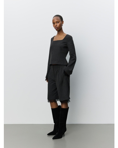 Sofie Schnoor Lacia bermuda shorts dark grey melange