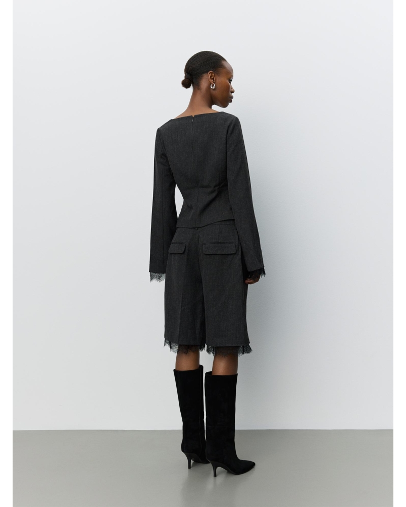 Sofie Schnoor Lacia bermuda shorts dark grey melange