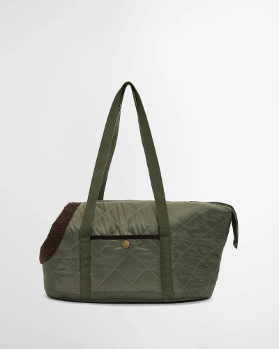 Barbour Small quilted dog carrier ol74 olive
