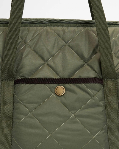 Barbour Small quilted dog carrier ol74 olive