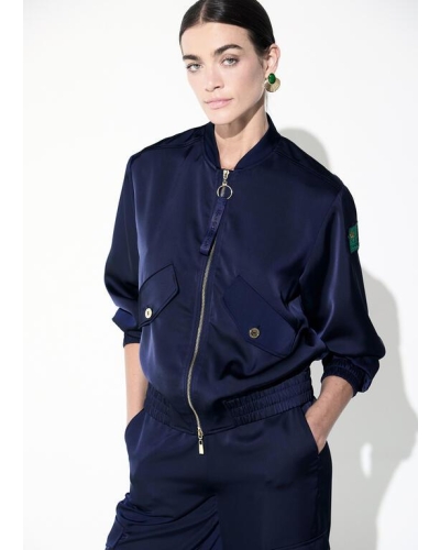 Lola Casademunt Satin bomber navy