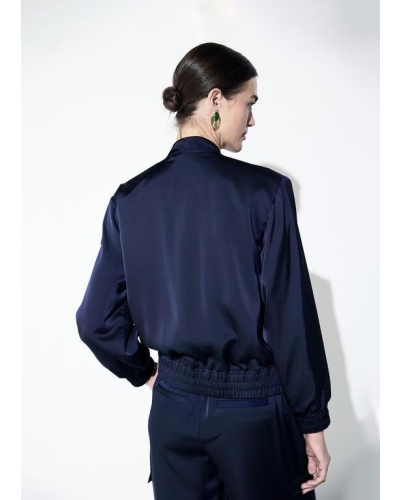 Lola Casademunt Satin bomber navy