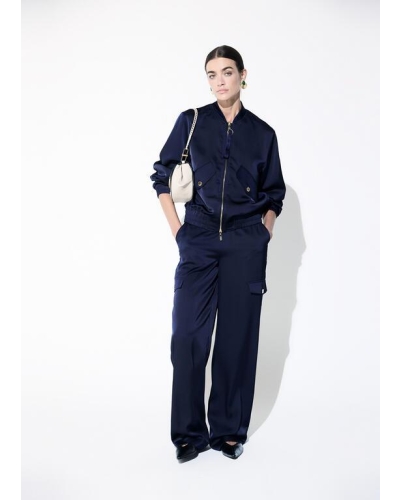 Lola Casademunt Satin bomber navy