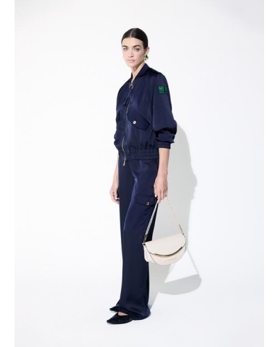 Lola Casademunt Satin bomber navy