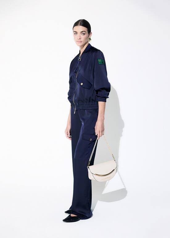 Lola Casademunt Satin bomber navy
