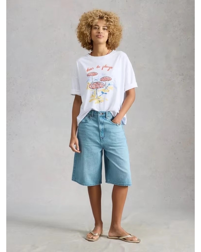 White Stuff Jodi jort lgt denim