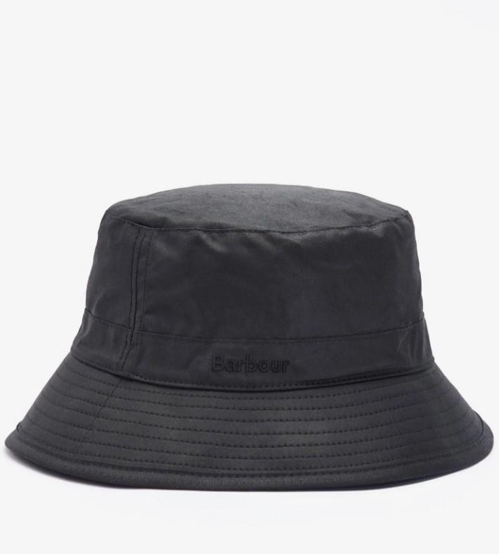 Barbour Waxed bucket hat black