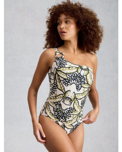 White Stuff Ivy one shoulder swimsuit ivory pr