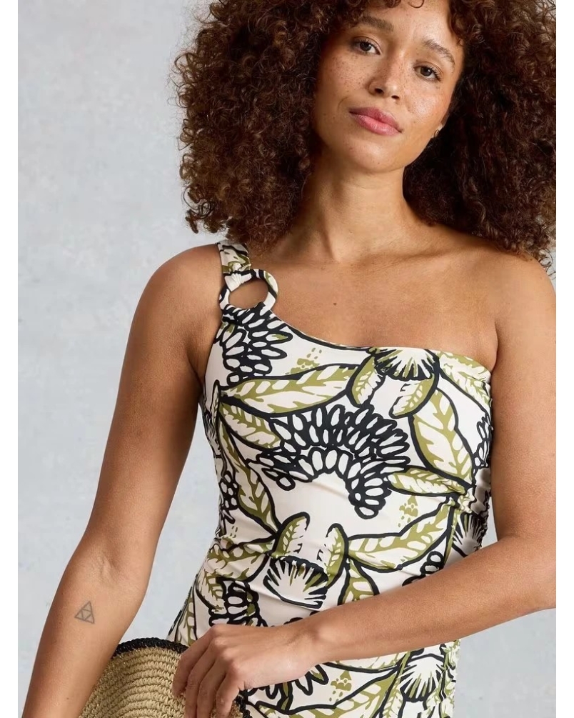 White Stuff Ivy one shoulder swimsuit ivory pr