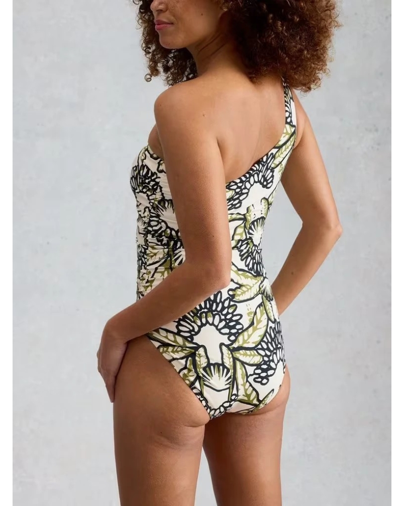 White Stuff Ivy one shoulder swimsuit ivory pr