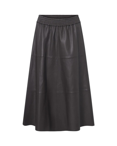 Depeche Evelyn leather skirt chocolate