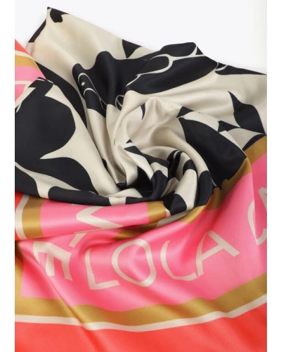 Lola Casademunt Satin scarf with floral and bird print 20z