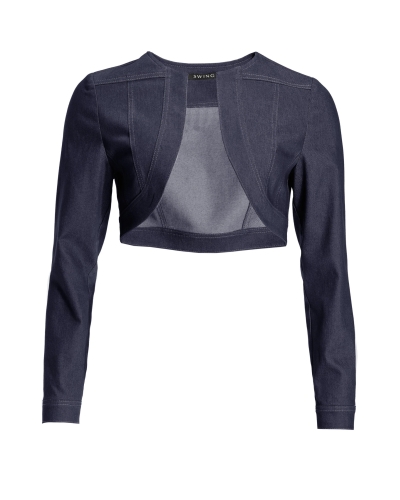 Swing short denim jacket navy