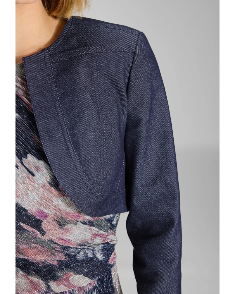 Swing short denim jacket navy