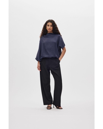 Rabens Saloner Thalia-Smooth tailoring pants black