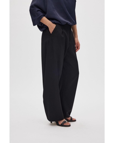 Rabens Saloner Thalia-Smooth tailoring pants black