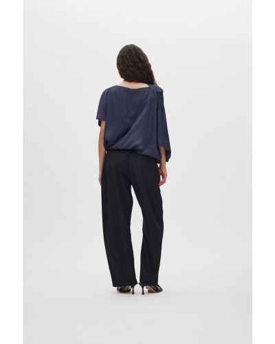Rabens Saloner Thalia-Smooth tailoring pants black