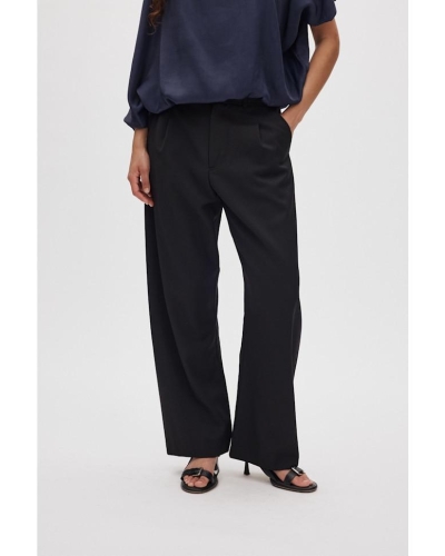Rabens Saloner Thalia-Smooth tailoring pants black