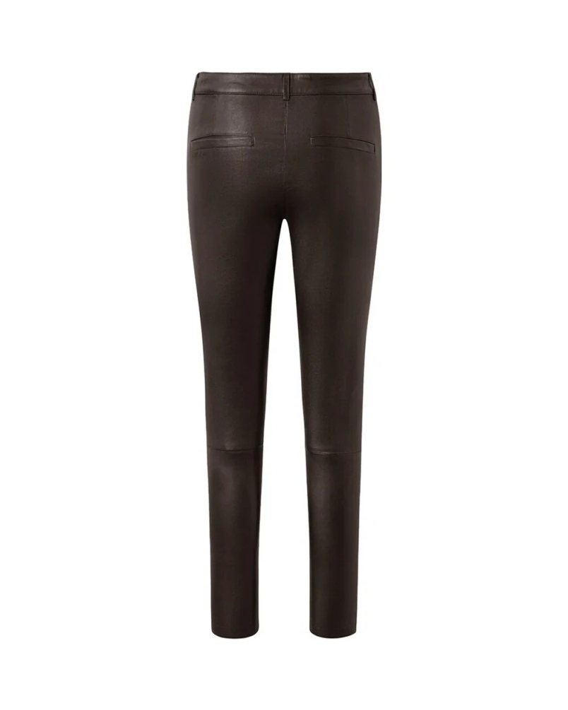 Depeche Amelia leather pants 008 chocolate