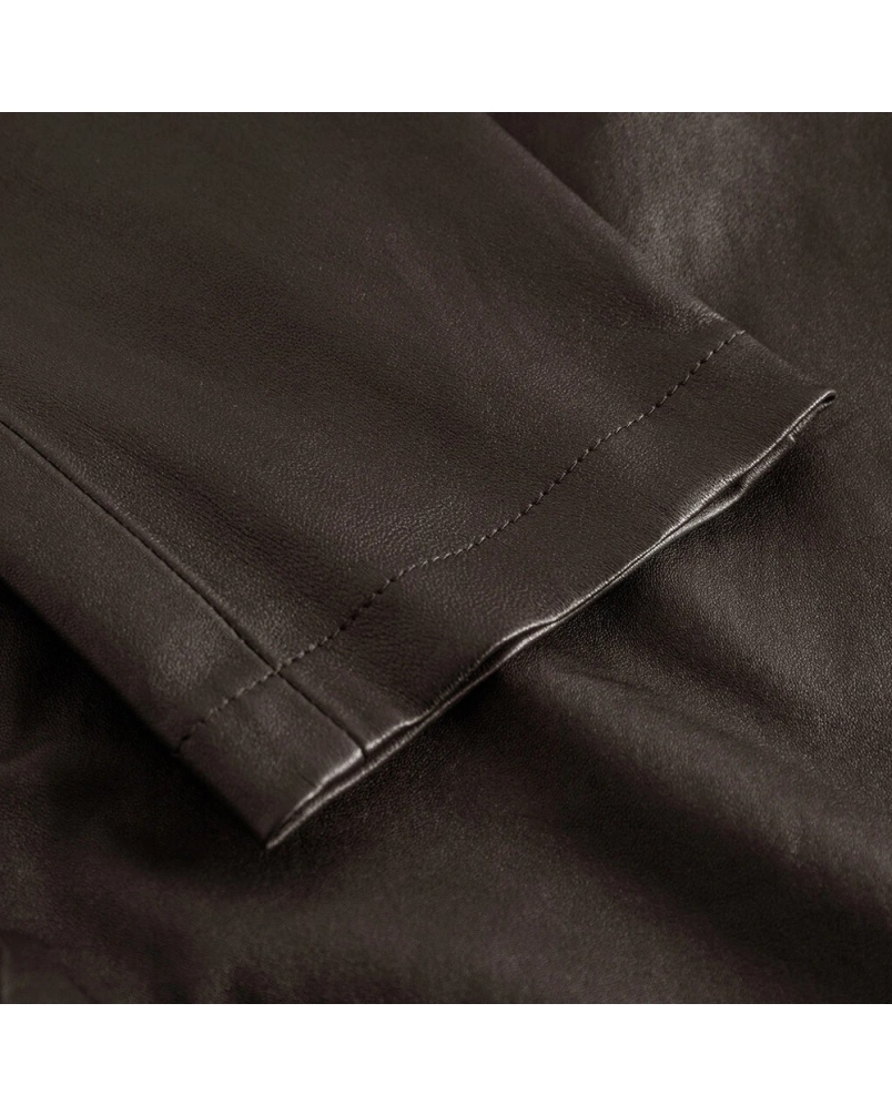 Depeche Amelia leather pants 008 chocolate