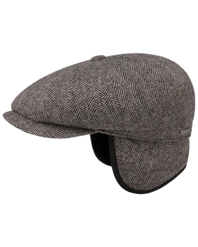 Stetson Hatteras wool herringbone antra-melange