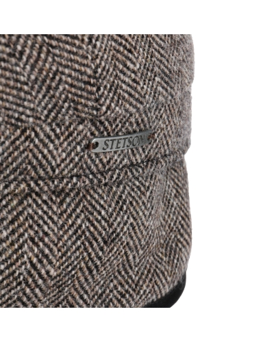 Stetson Hatteras wool herringbone antra-melange