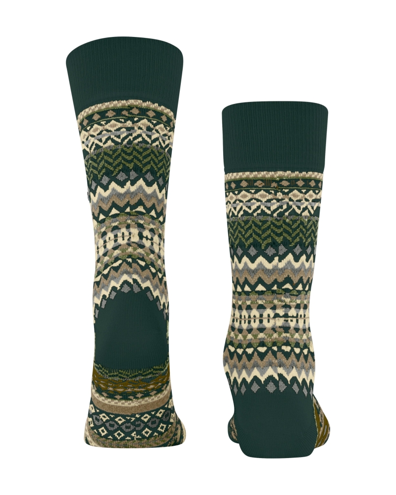 Burlington Fair Isle heren sokken forest