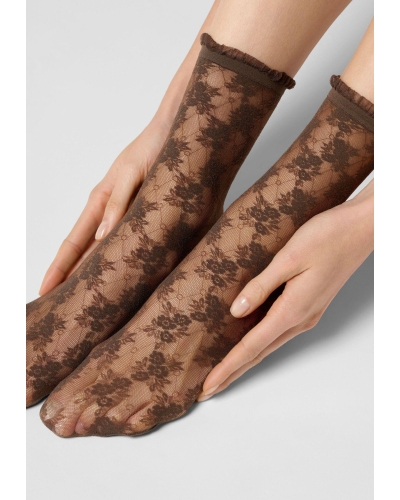 Oroblu Stylish lace 30 sok chocolate 3
