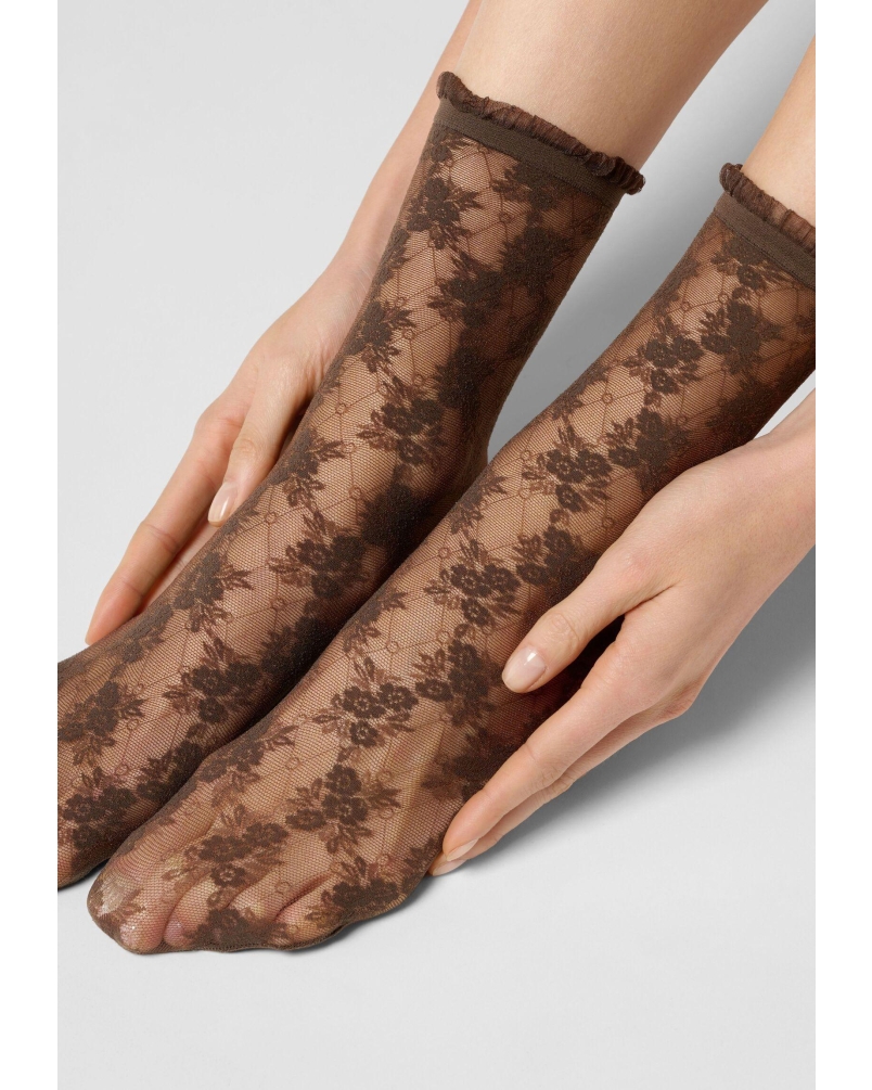 Oroblu Stylish lace 30 sok chocolate 3