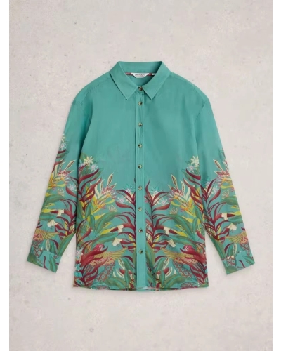 White Stuff Lydia shirt teal multi
