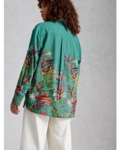 White Stuff Lydia shirt teal multi