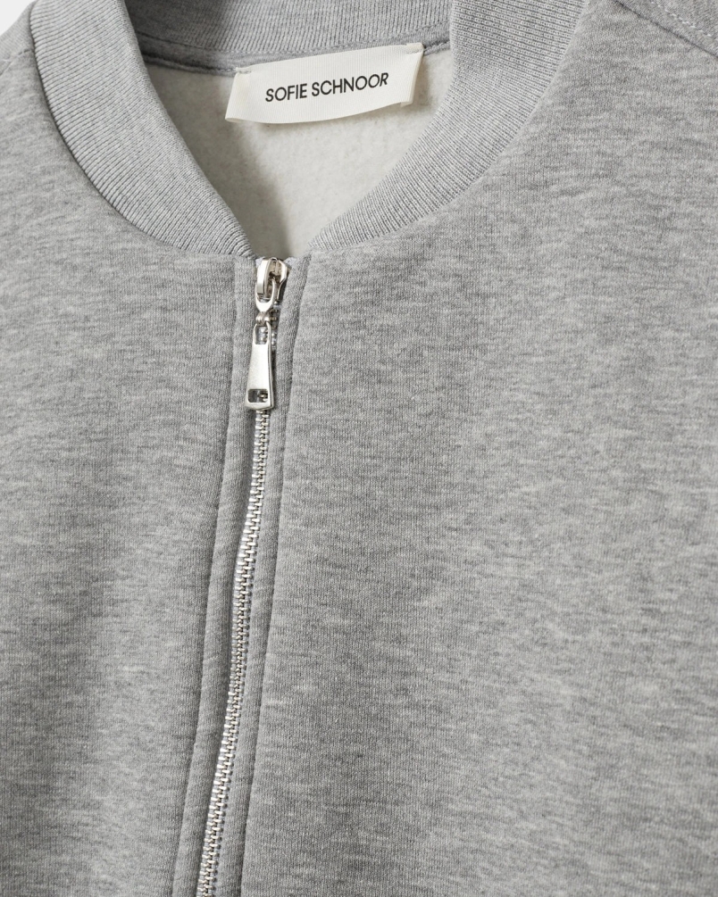 Sofie Schnoor Katie sweat bomber jacket grey mel