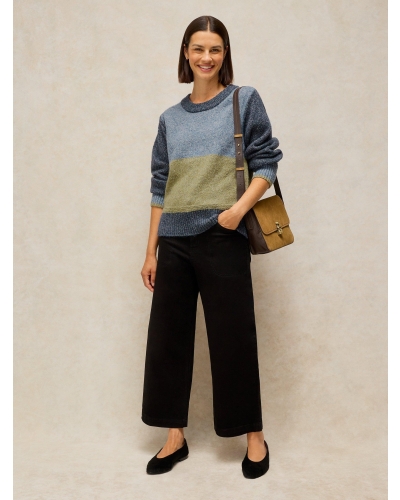 White Stuff Lucie Crewneck Jumper blue mlt