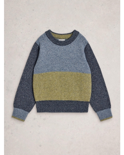 White Stuff Lucie Crewneck Jumper blue mlt