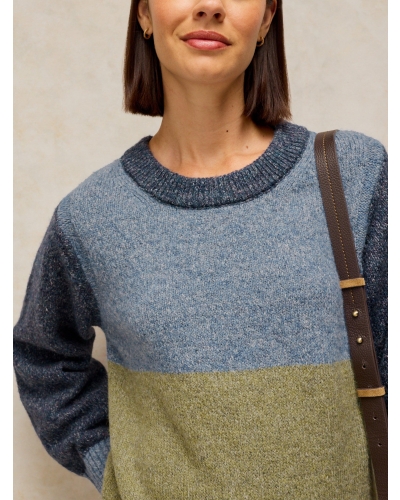 White Stuff Lucie Crewneck Jumper blue mlt