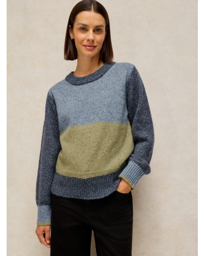 White Stuff Lucie Crewneck Jumper blue mlt